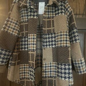 Ladies flannel coat
